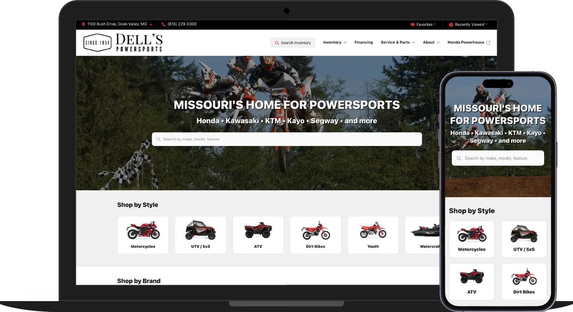 mobile-first websites for powersports