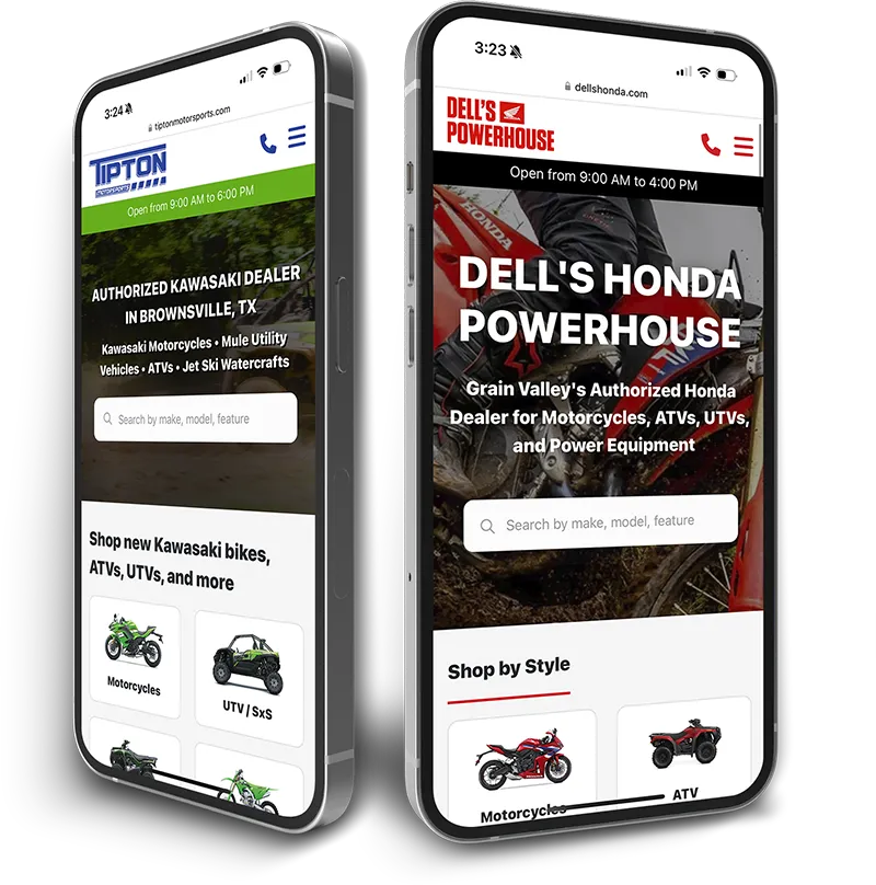 Mobile-first websites for powersports 