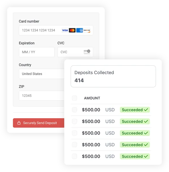 Accept online vehicle deposits